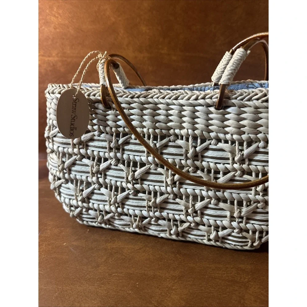 Straw Studios | Hand Woven Round Purse 12X7